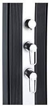 Preview: Poolstar DADA-Straight 40 Liter Solardusche Hybrid Anthrazit / INOX